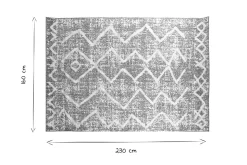 Miliboo Berber-Teppich mit Reliefmuster beige und grau 160 x 230 cm PALEO* Teppiche|Alle Dekoration