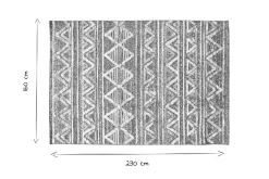 Miliboo Berber-Teppich mit Reliefmuster weiß und grau 160 x 230 cm ERGA* Teppiche|Alle Dekoration