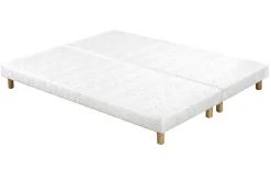 Miliboo Bett 160 x 200 cm Boxspring und Memory-Foam-Matratze BENJI* Betten Für Erwachsene|Matratzen