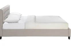 Miliboo Bett 160 x 200 Stoff Beige gepolstert MARQUISE* Betten Für Erwachsene