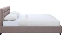 Miliboo Bett 160 x 200 Stoff Beige gepolstert MARQUISE* Betten Für Erwachsene