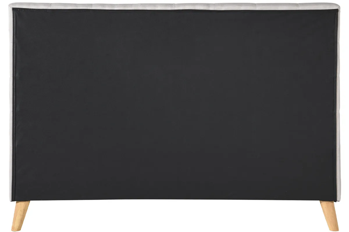 Miliboo Bett für Erwachsene Skandinavisch Holz und Stoff Beige 160 x 200 cm LYNN* Betten Für Erwachsene