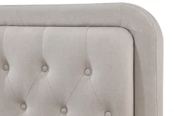 Miliboo Bett gepolstert Stoff Beige 160 x 200 cm KRISTEN* Betten Für Erwachsene