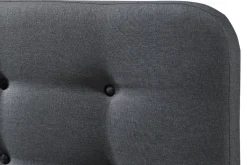 Miliboo Bett gepolstert Stoff Dunkelgrau 160 x 200 cm HOLSEN* Betten Für Erwachsene