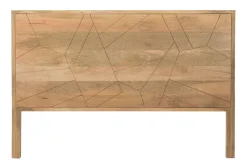 Miliboo Bettkopfteil aus massivem Mangoholz graviert B165 cm LINIUM* Bett-kopfteile