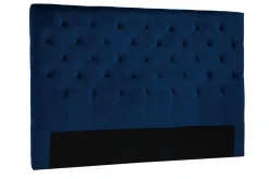 Miliboo Bettkopfteil gepolstert aus nachtblauem Samt 160 cm ENGUERRAND* Bett-kopfteile
