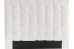 Miliboo Bettkopfteil gepolstert beigefarbener Stoff 140 cm HALCIONA* Bett-kopfteile