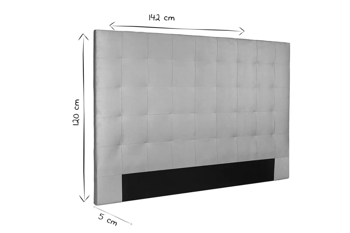 Miliboo Bettkopfteil gepolstert beigefarbener Stoff 140 cm HALCIONA* Bett-kopfteile