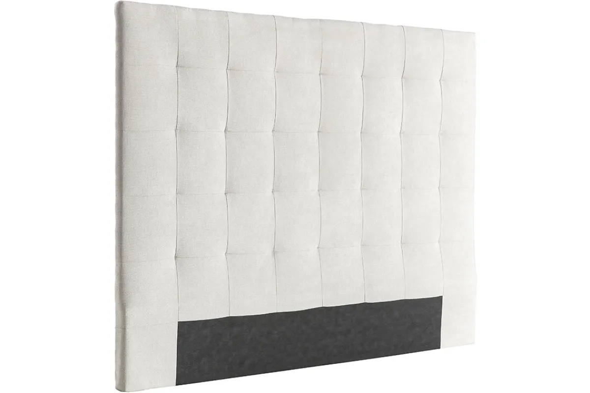 Miliboo Bettkopfteil gepolstert beigefarbener Stoff 160 cm HALCIONA* Bett-kopfteile
