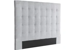 Miliboo Bettkopfteil gepolstert grauer Stoff 160 cm HALCIONA* Bett-kopfteile
