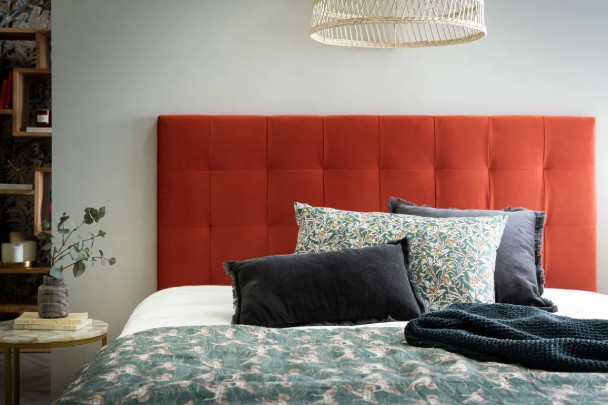 Miliboo Bettkopfteil gepolstert in Taupe 160cm HALCIONA* Bett-kopfteile