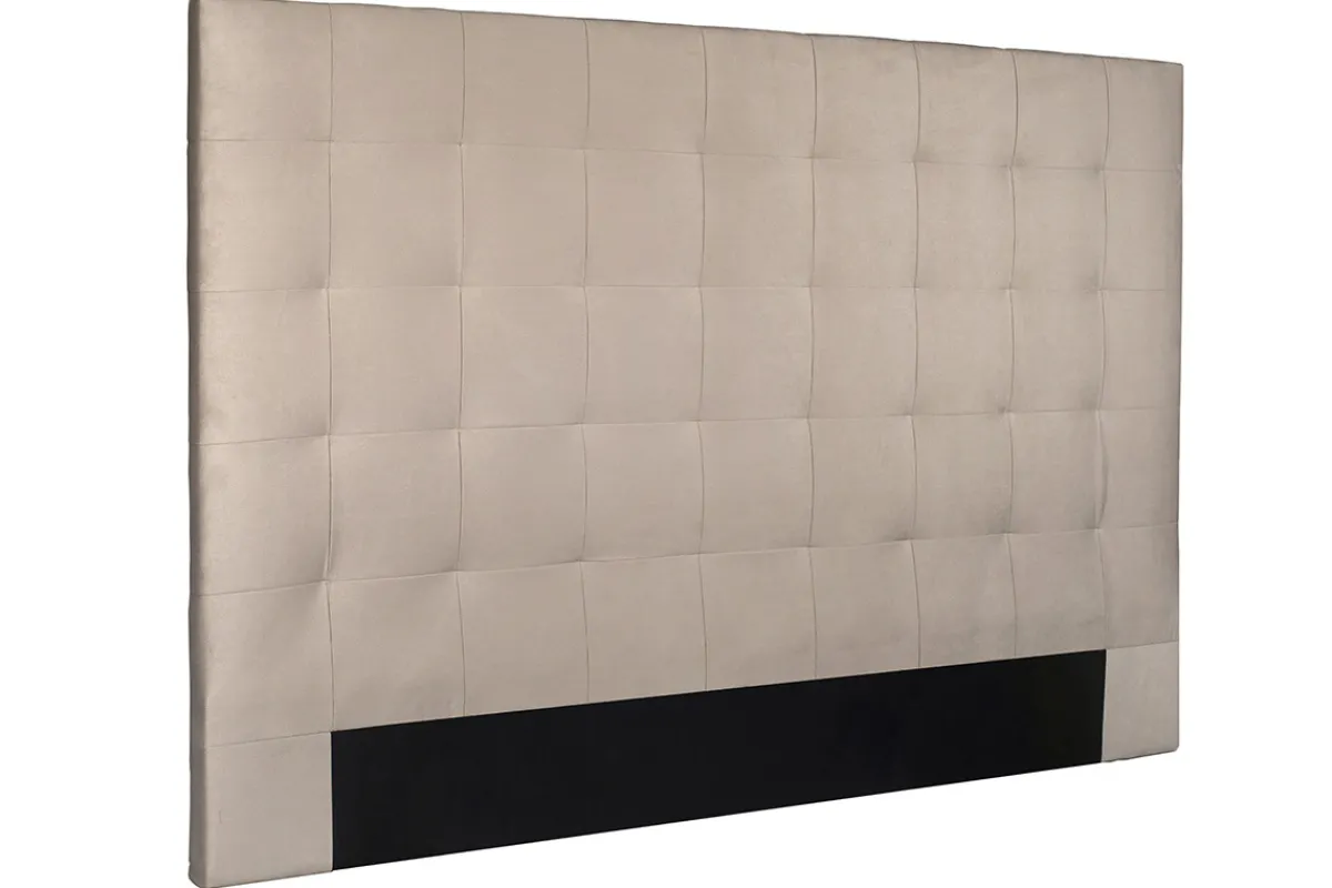 Miliboo Bettkopfteil gepolstert taupefarbener Stoff 180 cm HALCIONA* Bett-kopfteile