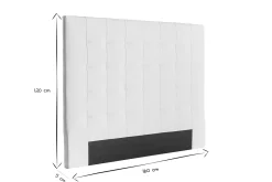 Miliboo Bettkopfteil gepolstert weißes 160 cm HALCIONA* Bett-kopfteile