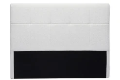 Miliboo Bettkopfteil mit Bouclé-Wolleffekt in Weiß 160 cm CLOVIS* Bett-kopfteile