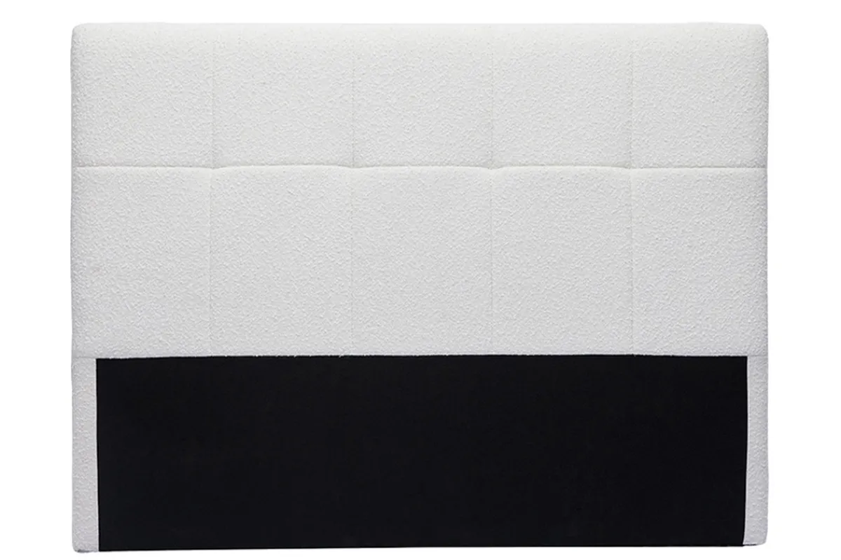 Miliboo Bettkopfteil mit Bouclé-Wolleffekt in Weiß 160 cm CLOVIS* Bett-kopfteile