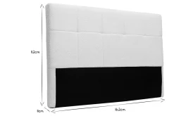 Miliboo Bettkopfteil mit Bouclé-Wolleffekt in Weiß 160 cm CLOVIS* Bett-kopfteile