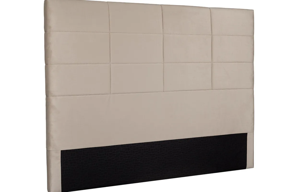Miliboo Bettkopfteil modern aus taupefarbener Stoff 160 cm ANATOLE* Bett-kopfteile