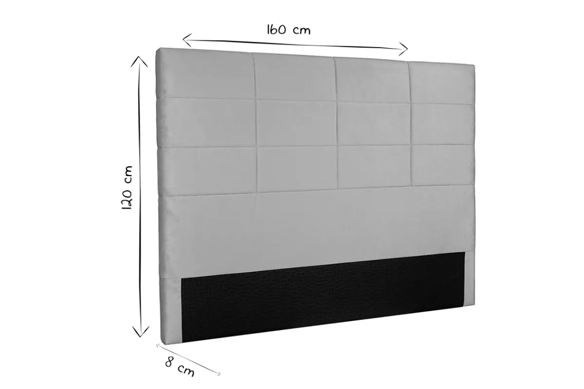Miliboo Bettkopfteil modern aus taupefarbener Stoff 160 cm ANATOLE* Bett-kopfteile