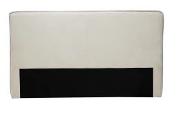 Miliboo Bettkopfteil naturfarbener Stoff mit Samteffekt B196 cm MARCIA* Bett-kopfteile