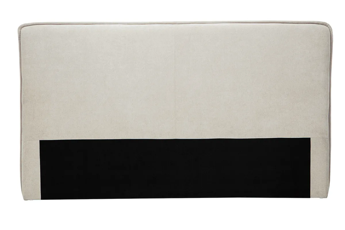 Miliboo Bettkopfteil naturfarbener Stoff mit Samteffekt B196 cm MARCIA* Bett-kopfteile