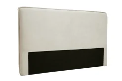 Miliboo Bettkopfteil naturfarbener Stoff mit Samteffekt B196 cm MARCIA* Bett-kopfteile