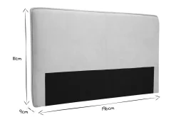 Miliboo Bettkopfteil naturfarbener Stoff mit Samteffekt B196 cm MARCIA* Bett-kopfteile