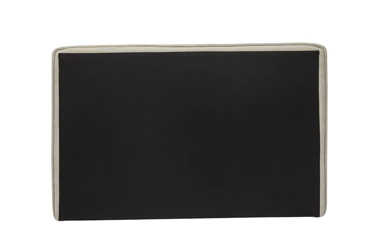 Miliboo Bettkopfteil naturfarbener Stoff mit Samteffekt B175 cm MARCIA* Bett-kopfteile