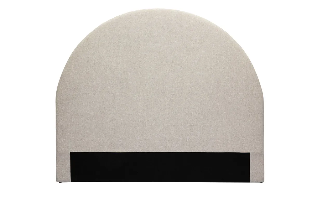 Miliboo Bettkopfteil rund B160 cm beiger Stoff NAOMY* Bett-kopfteile