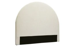 Miliboo Bettkopfteil rund B160 cm beiger Stoff NAOMY* Bett-kopfteile