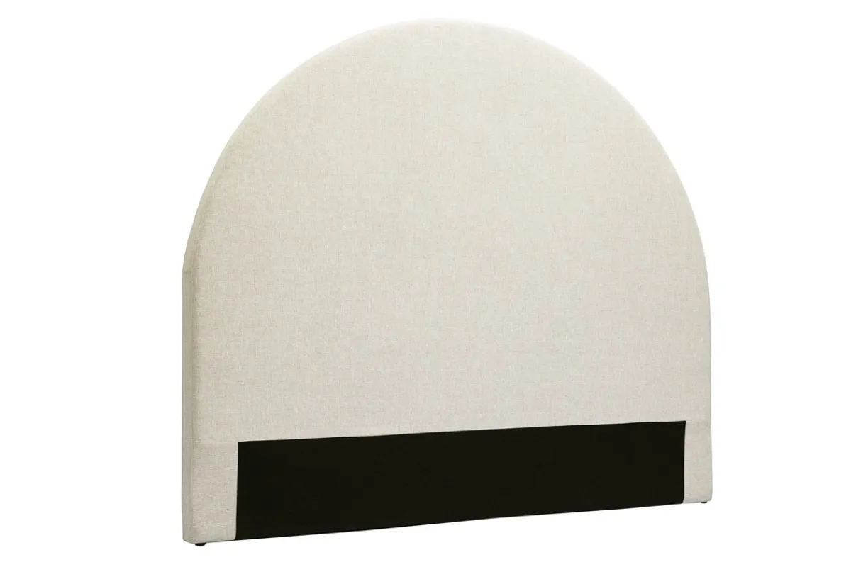 Miliboo Bettkopfteil rund B160 cm beiger Stoff NAOMY* Bett-kopfteile