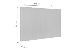 Miliboo Bettkopfteil Stoff naturbeige 170 cm NEHA* Bett-kopfteile