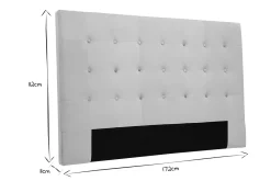 Miliboo Bettkopfteil taupefarbener Samtstoff L170 cm LUTECE* Bett-kopfteile