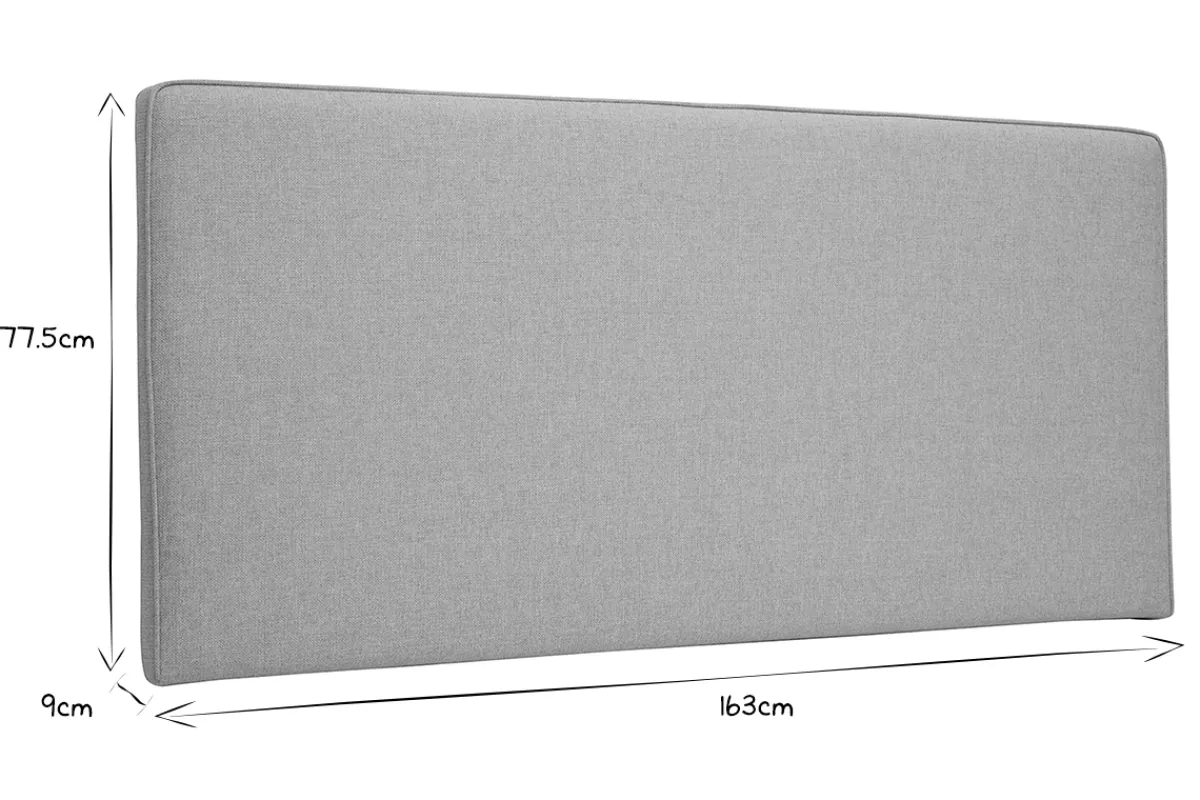Miliboo Bettkopfteil zum Aufhängen B160 cm beiger Stoff LILY* Bett-kopfteile