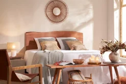 Miliboo Bettkopfteil zum Aufstellen aus Massivholz B160 cm BOHEMIAN* Bett-kopfteile
