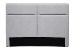 Miliboo Bettkopfteil zum Aufstellen aus grauem Stoff mit Samteffekt B164 cm CHELSEA* Bett-kopfteile