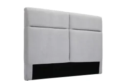Miliboo Bettkopfteil zum Aufstellen aus grauem Stoff mit Samteffekt B164 cm CHELSEA* Bett-kopfteile