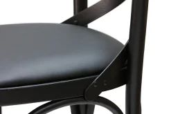 Miliboo Bistro-Barhocker massives Buchenholz schwarz H65 MARCEL* Barhocker