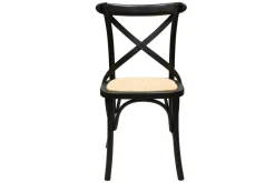 Miliboo Bistro-Stühle aus schwarzem Holz und Rattangeflecht (2er-Set) MARCEL* Design-stühle|Holzstühle