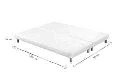 Miliboo Boxspringbetten weiß mit Holzfüßen 90 x 200 cm (2er-Set) JAMI* Betten Für Erwachsene