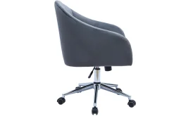 Miliboo Bürosessel dunkelgrau Samt SHARON* Bürostühle|Bürostuhl Zum Kleinen Preis
