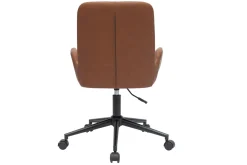 Miliboo Bürostuhl braunes Polyurethan und schwarzes Metall ALBAN* Bürostühle|Bürostuhl Zum Kleinen Preis