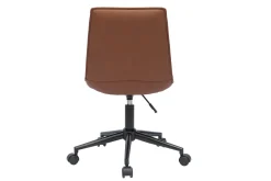 Miliboo Bürostuhl braunes Polyurethan und schwarzes Metall LISON* Bürostühle|Bürostuhl Zum Kleinen Preis