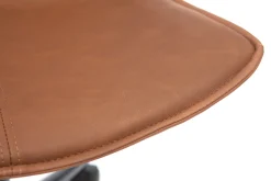 Miliboo Bürostuhl braunes Polyurethan und schwarzes Metall LISON* Bürostühle|Bürostuhl Zum Kleinen Preis