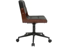 Miliboo Bürostuhl drehbar schwarz mit dunklem Holz ARAMON* Bürostühle|Bürostuhl Zum Kleinen Preis