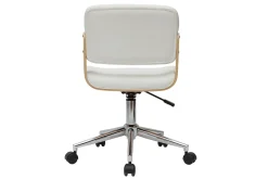 Miliboo Bürostuhl drehbar weiß mit hellem Holz ARAMON* Bürostühle|Bürostuhl Zum Kleinen Preis