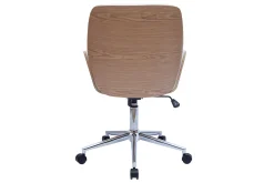 Miliboo Bürostuhl drehbar weiß mit hellem Holz MARLOW* Bürostühle|Bürostuhl Zum Kleinen Preis
