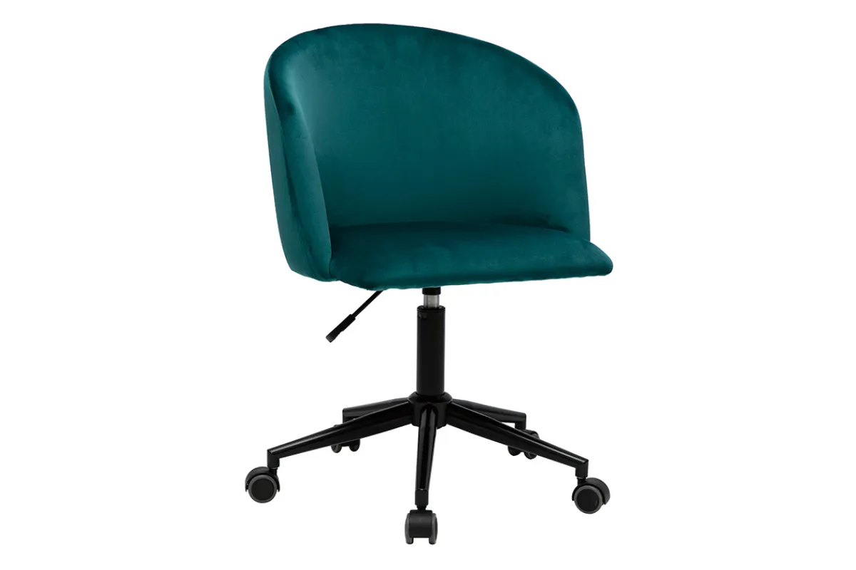 Miliboo Bürostuhl in petrolblauem Samt VANITY* Bürostühle|Bürostuhl Zum Kleinen Preis