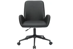 Miliboo Bürostuhl Polyurethan und Metall schwarz ALBAN* Bürostühle|Bürostuhl Zum Kleinen Preis