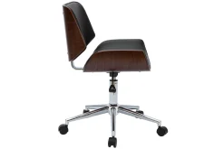 Miliboo Bürostuhl schwarz mit dunklem Holz RUBBENS* Bürostühle|Bürostuhl Zum Kleinen Preis