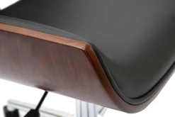Miliboo Bürostuhl schwarz mit dunklem Holz RUBBENS* Bürostühle|Bürostuhl Zum Kleinen Preis
